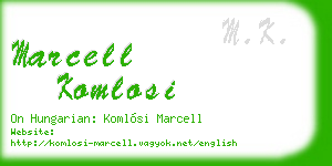 marcell komlosi business card